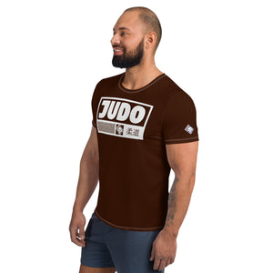 Men's Rash Guard for Judo - Short Sleeve Durable Comfort - Chocolate