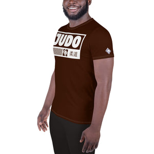 Men's Rash Guard for Judo - Short Sleeve Durable Comfort - Chocolate