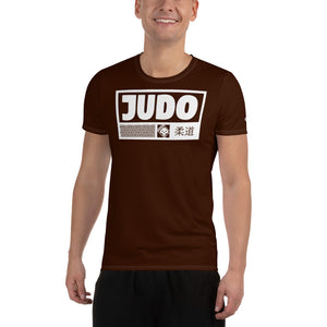 Men's Rash Guard for Judo - Short Sleeve Durable Comfort - Chocolate