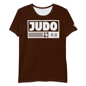 Men's Rash Guard for Judo - Short Sleeve Durable Comfort - Chocolate