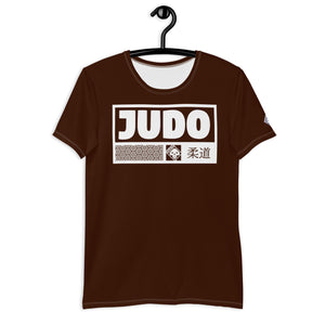 Men's Rash Guard for Judo - Short Sleeve Durable Comfort - Chocolate