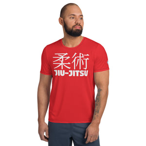 Men's Short Sleeve Classic Jiu-Jitsu Rash Guard - Durable Training Wear - Scarlet