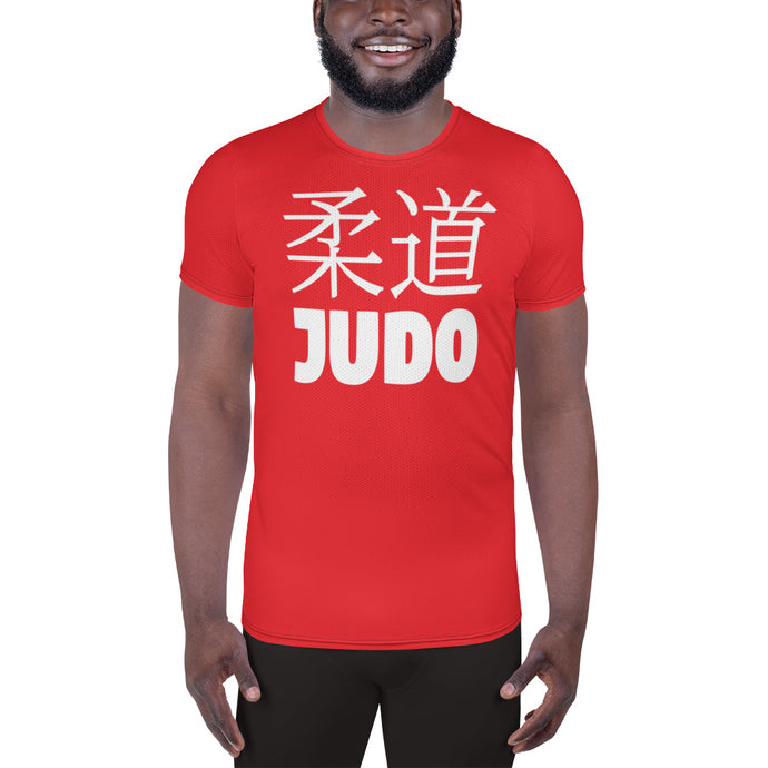 Men's Short Sleeve Classic Judo Rash Guard - Built for Performance - Scarlet