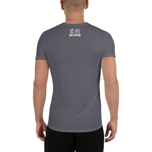 Men's Short Sleeve Jiu-Jitsu Rash Guard - Comfortable and Functional - Charcoal