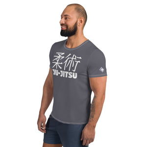 Men's Short Sleeve Jiu-Jitsu Rash Guard - Comfortable and Functional - Charcoal