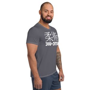 Men's Short Sleeve Jiu-Jitsu Rash Guard - Comfortable and Functional - Charcoal