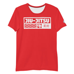 Men's Short Sleeve Jiu-Jitsu Rash Guard - Premium Athletic Gear - Scarlet