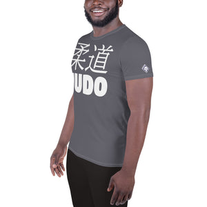 Men's Short Sleeve Judo Rash Guard - Designed for Active Training - Charcoal