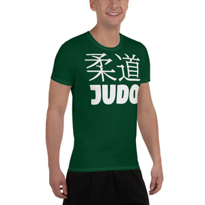 Men's Short Sleeve Judo Rash Guard - Flexible and Breathable - Sherwood Forest