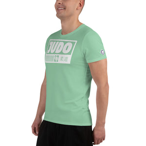 Men's Short Sleeve Judo Rash Guard - Flexible and Functional Design - Vista Blue