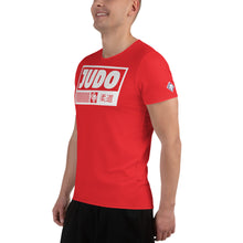 Men's Short Sleeve Judo Rash Guard - Premium Athletic Fit - Scarlet