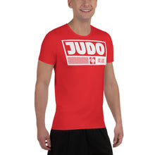 Men's Short Sleeve Judo Rash Guard - Premium Athletic Fit - Scarlet