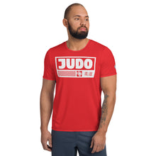 Men's Short Sleeve Judo Rash Guard - Premium Athletic Fit - Scarlet