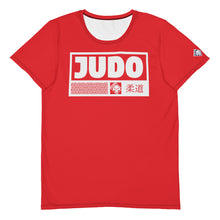 Men's Short Sleeve Judo Rash Guard - Premium Athletic Fit - Scarlet