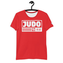 Men's Short Sleeve Judo Rash Guard - Premium Athletic Fit - Scarlet