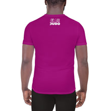 Men's Short Sleeve Judo Rash Guard - Sleek and Comfortable Design - Vivid Purple