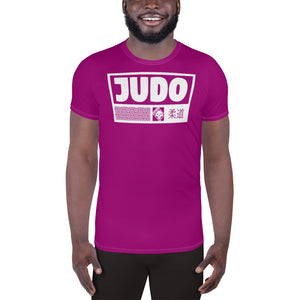 Men's Short Sleeve Rash Guard for Judo - Durable and Stylish - Vivid Purple