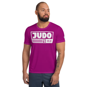 Men's Short Sleeve Rash Guard for Judo - Durable and Stylish - Vivid Purple