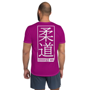 Men's Short Sleeve Rash Guard for Judo - Durable and Stylish - Vivid Purple