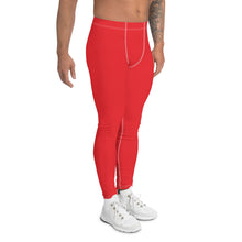 Men's Urban Fitness: Solid Color Athletic Leggings - Scarlet Exclusive Leggings Mens Pants Solid Color trousers