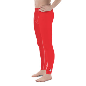 Men's Urban Fitness: Solid Color Athletic Leggings - Scarlet Exclusive Leggings Mens Pants Solid Color trousers