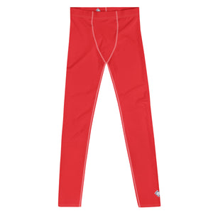 Men's Urban Fitness: Solid Color Athletic Leggings - Scarlet Exclusive Leggings Mens Pants Solid Color trousers