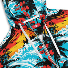 Mens Zip Hoodie - Sunset Waves 001 Athleisure Beach Exclusive Hoodies Mens Swimwear