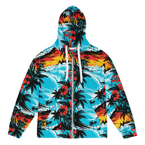 Mens Zip Hoodie - Sunset Waves 001 Athleisure Beach Exclusive Hoodies Mens Swimwear