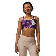 Mile After Mile - Purple Flowers 001 Sports Bra Exclusive Running Sports Bra Womens