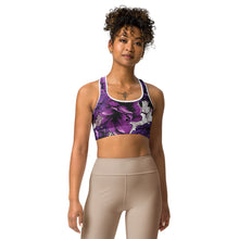 Mile After Mile - Purple Flowers 001 Sports Bra Exclusive Running Sports Bra Womens