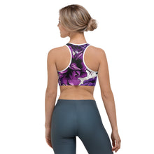 Mile After Mile - Purple Flowers 001 Sports Bra Exclusive Running Sports Bra Womens