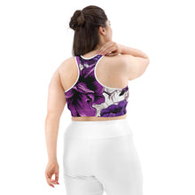 Mile After Mile - Purple Flowers 001 Sports Bra Exclusive Running Sports Bra Womens