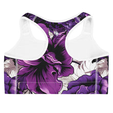 Mile After Mile - Purple Flowers 001 Sports Bra Exclusive Running Sports Bra Womens