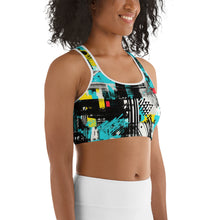 Mile After Mile - Tropical Thunder 001 Racer Back Sports Bra Exclusive Running Sports Bra Womens