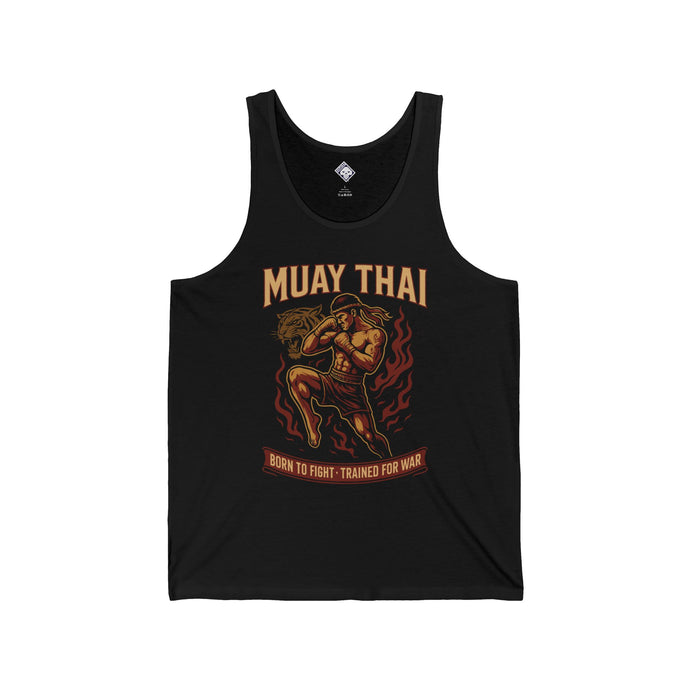 Muay Thai Tank Top: Born to Fight, Trained for War