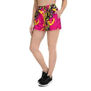 Opulent Performance: Women's Mile After Mile - Golden Chains 001 Exclusive Running Shorts Womens