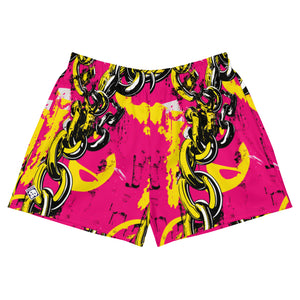 Opulent Performance: Women's Mile After Mile - Golden Chains 001 Exclusive Running Shorts Womens