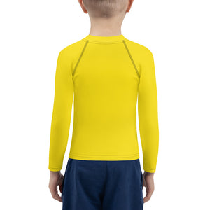 Outdoor Maverick: Kid's Solid Color Long Sleeve Rash Guards - Golden Sun