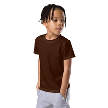 Outdoor Play Must-Have: Boys' Short Sleeve Solid Color Rash Guard - Chocolate Boys Exclusive Kids Rash Guard Running Short Sleeve Solid Color Swimwear