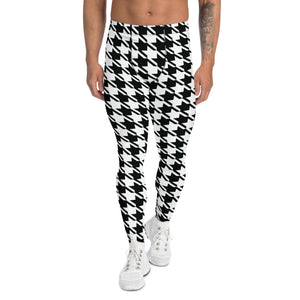 Performance meets Style: Houndstooth Athletic Leggings for Men Athleisure Exclusive Houndstooth Leggings Mens