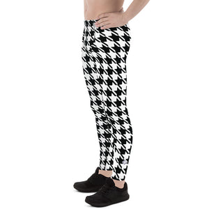 Performance meets Style: Houndstooth Athletic Leggings for Men Athleisure Exclusive Houndstooth Leggings Mens