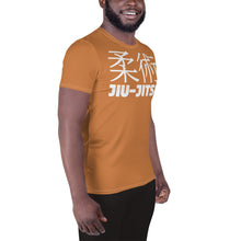 Performance-Ready Men's Jiu-Jitsu Rash Guard - Classic Short Sleeve - Raw Sienna