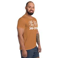 Performance-Ready Men's Jiu-Jitsu Rash Guard - Classic Short Sleeve - Raw Sienna