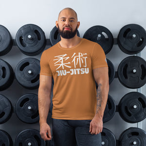 Performance-Ready Men's Jiu-Jitsu Rash Guard - Classic Short Sleeve - Raw Sienna