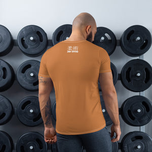 Performance-Ready Men's Jiu-Jitsu Rash Guard - Classic Short Sleeve - Raw Sienna