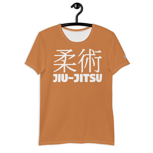 Performance-Ready Men's Jiu-Jitsu Rash Guard - Classic Short Sleeve - Raw Sienna