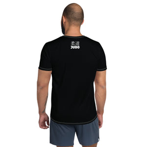 Performance-Ready Men's Judo Rash Guard - Short Sleeve Athletic Style - Noir