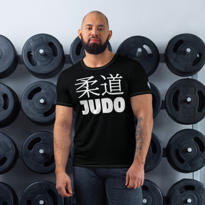 Performance-Ready Men's Judo Rash Guard - Short Sleeve Athletic Style - Noir