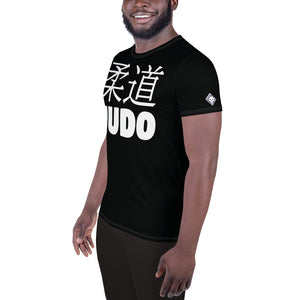 Performance-Ready Men's Judo Rash Guard - Short Sleeve Athletic Style - Noir