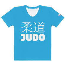 Performance Women's Classic Judo Short Sleeve BJJ Rash Guard - Cyan